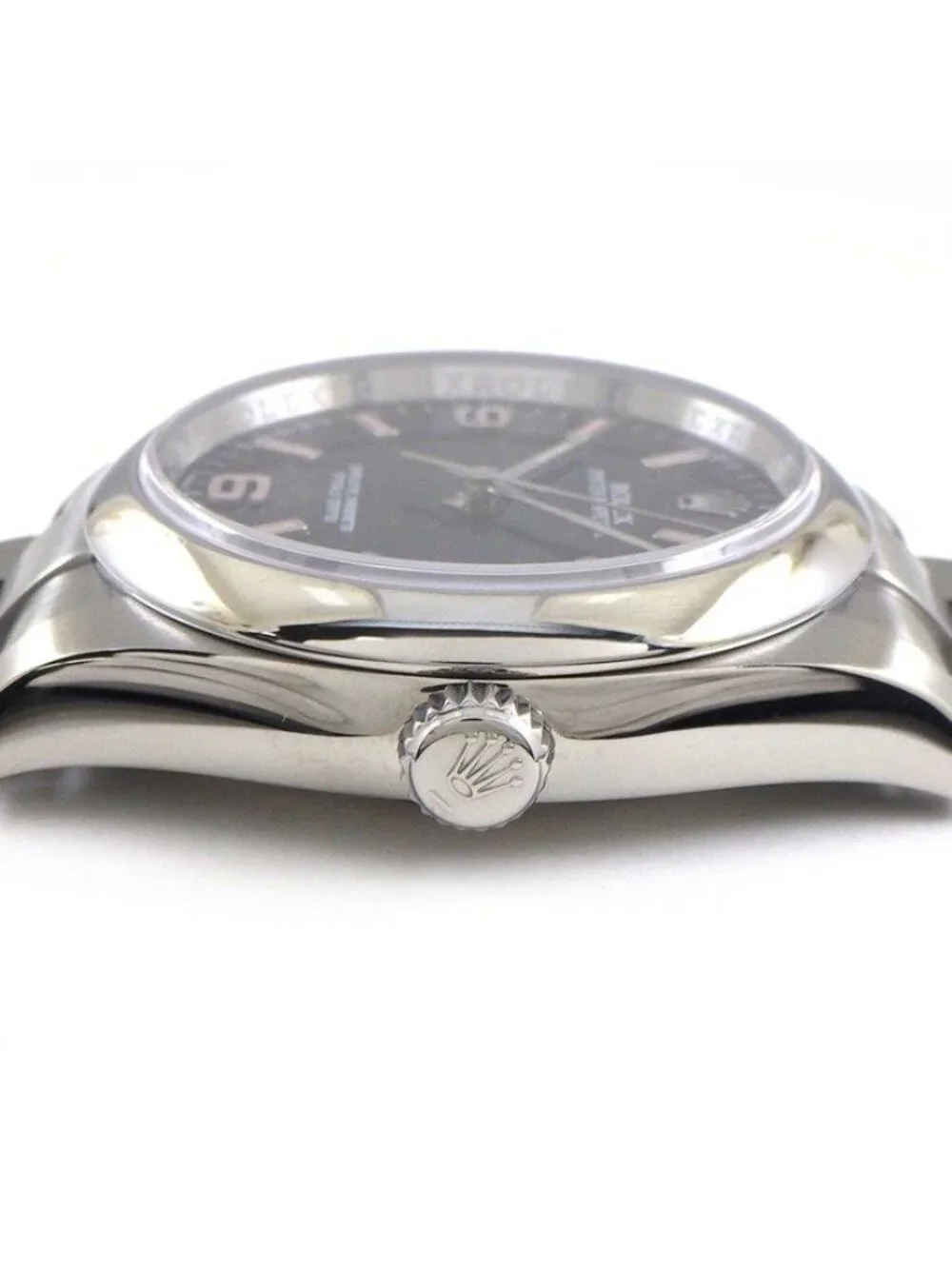 Rolex Watch Oyster Perpetual Black Dial Roulett SS Automatic Winding